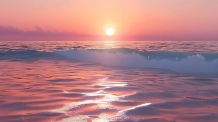 OCEAN VIEW SUNSET WALLPAPER BACKGROUND