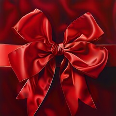 Impeccable Red Satin Ribbon Bow for Special Gifts