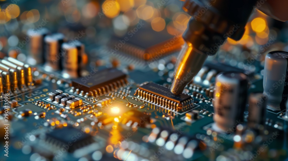 Poster a detailed look at the chip manufacturing stage shows the complexity and fine-tuning of the equipmen