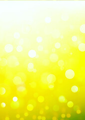 Yellow bokeh vertical background for Banner, Poster, ad, celebration, event and various design works