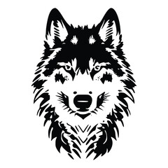 Vector illustration of a wolf for logos or designs, wolf vector, vector design of wolf, white background