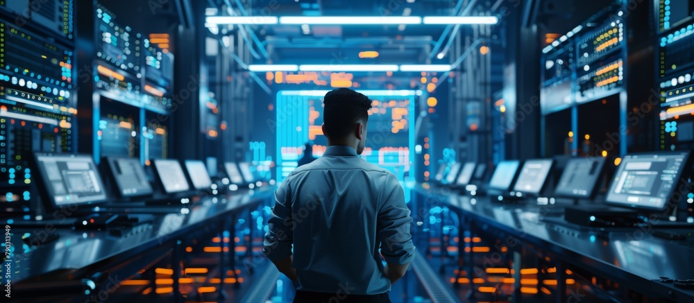 Aufkleber The image conveys the idea of interaction between humans and artificial intelligence in solving complex problems, which allows you to achieve high results through the combination of forces.