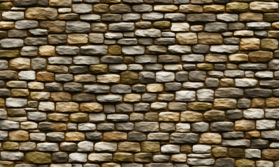 Stone wall. Abstract seamless pattern. AI generated.
