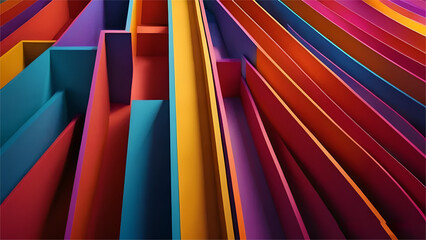 Abstract colorful stright line 3d background