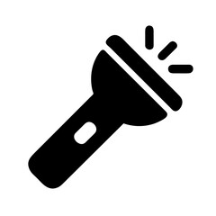 Flashlight icon vector graphics element silhouette birds sign symbol illustration on a Transparent Background