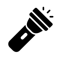 Flashlight icon vector graphics element silhouette birds sign symbol illustration on a Transparent Background