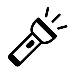 Flashlight icon vector graphics element silhouette birds sign symbol illustration on a Transparent Background