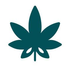 Cannabis leaf icon vector graphics element silhouette birds sign symbol illustration on a Transparent Background