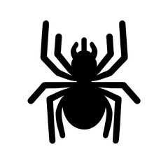 Spider icon vector graphics element silhouette sign symbol illustration on a Transparent Background