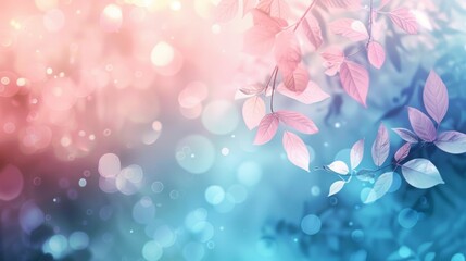 abstract bokeh background, pink leaves
