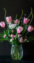 Vase Filled With Pink Flowers