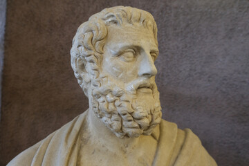 Antique Roman statue of the Stoic philosopher Epictetus