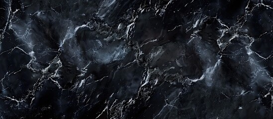 Close-up of black marble wall on dark background