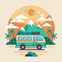 travel-van-with-coconut-tree--roads--mountains-clo