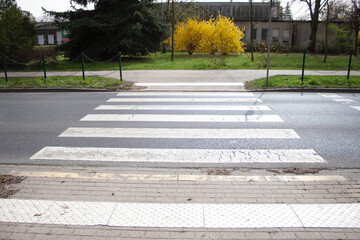 Unregulated pedestrian crossing over a highway