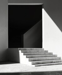 Monochrome Staircase Ascending