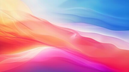 soft blue and red and yellow and pink gradient background, smooth curves