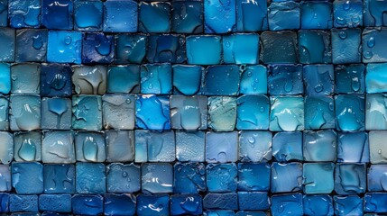 blue  square grid background