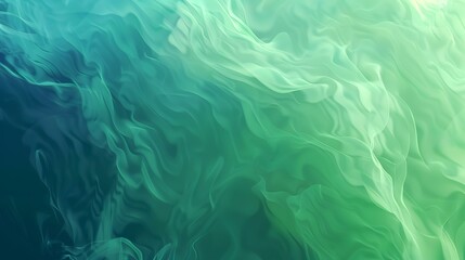 abstract background with blue and green waves. 3d render illustration