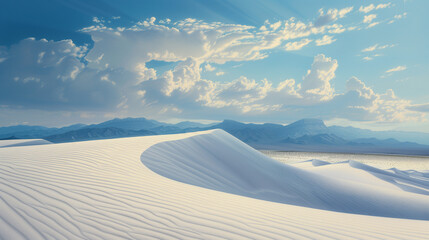 Fototapeta na wymiar White Sands Glistening Dunes