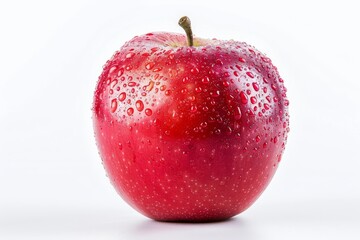 red apple isolated on white - obrazy, fototapety, plakaty
