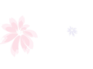 Falling cherry blooming flower parts vector..