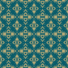 Blue and white watercolor ornament painted with watercolor on paper.