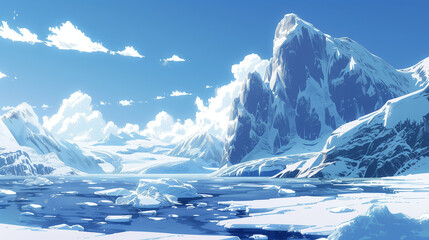 Ice landscape art