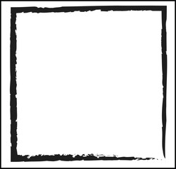 Obraz premium black ink brushed painting space blank banner label frame border picture artistic abstract background. brush frame. Eps 10.