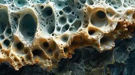 The intricate patterns and textures of a piece of coral, sculpted by the sea over millennia. - obrazy, fototapety, plakaty