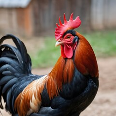Close up of a rooster