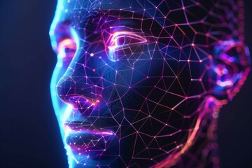 Face detection. 3D technology survey. Biometric face recognition. Face ID 