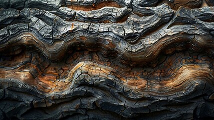 The intricate texture of a tree bark, each groove and knot telling a silent story of resilience and...
