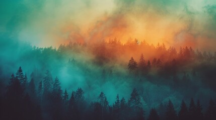 Fototapeta premium Aurora and of the screen is the below is the Abstract and minimalist photography art, generated with AI