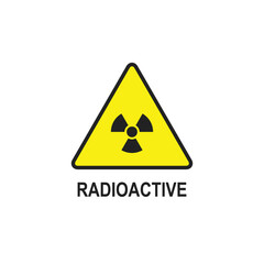 Fototapeta premium Warning triangle radioactive sign. Vector illustration