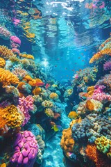Fototapeta na wymiar Colorful Coral Reef Underwater