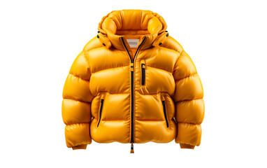 Puffer Outerwear on See-Through Background