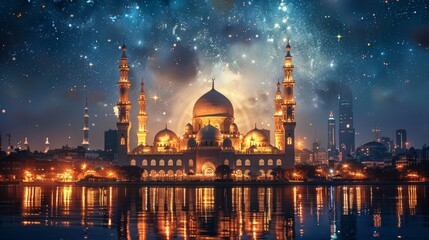 Eid Al Adha Mubarak gold greeting design - 790340506