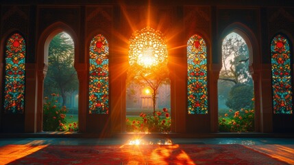 Ramadan Kareem background. Mosque window - 790340721