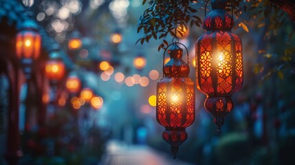Ramadan Kareem greeting photo of beautiful Arabic lantern - 790340732