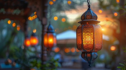 Ramadan Kareem greeting photo of beautiful Arabic lantern - 790340741