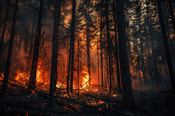 Forest fire disaster