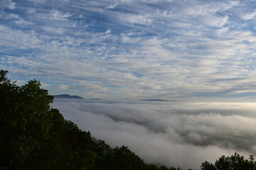 clouds over the river