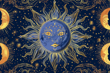 Obraz premium Celestial Navigation and Mythology Illustration
