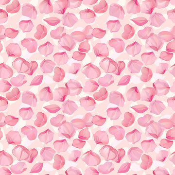 cute rose petals seamless pattern background
