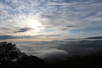 sunset in the mountains