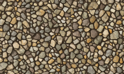 Stone wall. Abstract seamless pattern. AI generated.