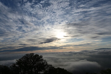 sunset over the mountains