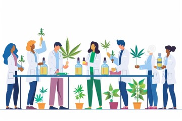 Fototapeta premium Addressing Antibacterial Needs Through Cannabis: Innovations in Aerosol Spray Technology and Alternative Medicine