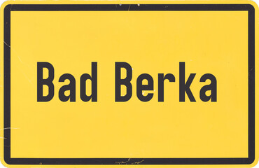 Ortsschild Bad Berka - obrazy, fototapety, plakaty